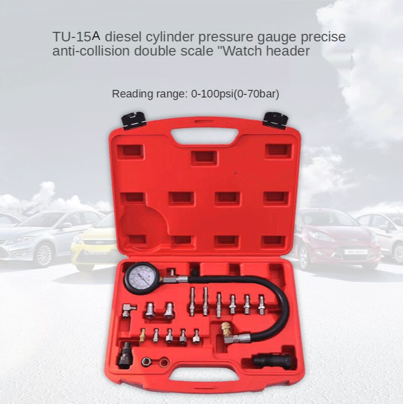 HOWHI TU-15A Diesel Engine Compression Pressure Test Tool Adapter Kit Set Automotive