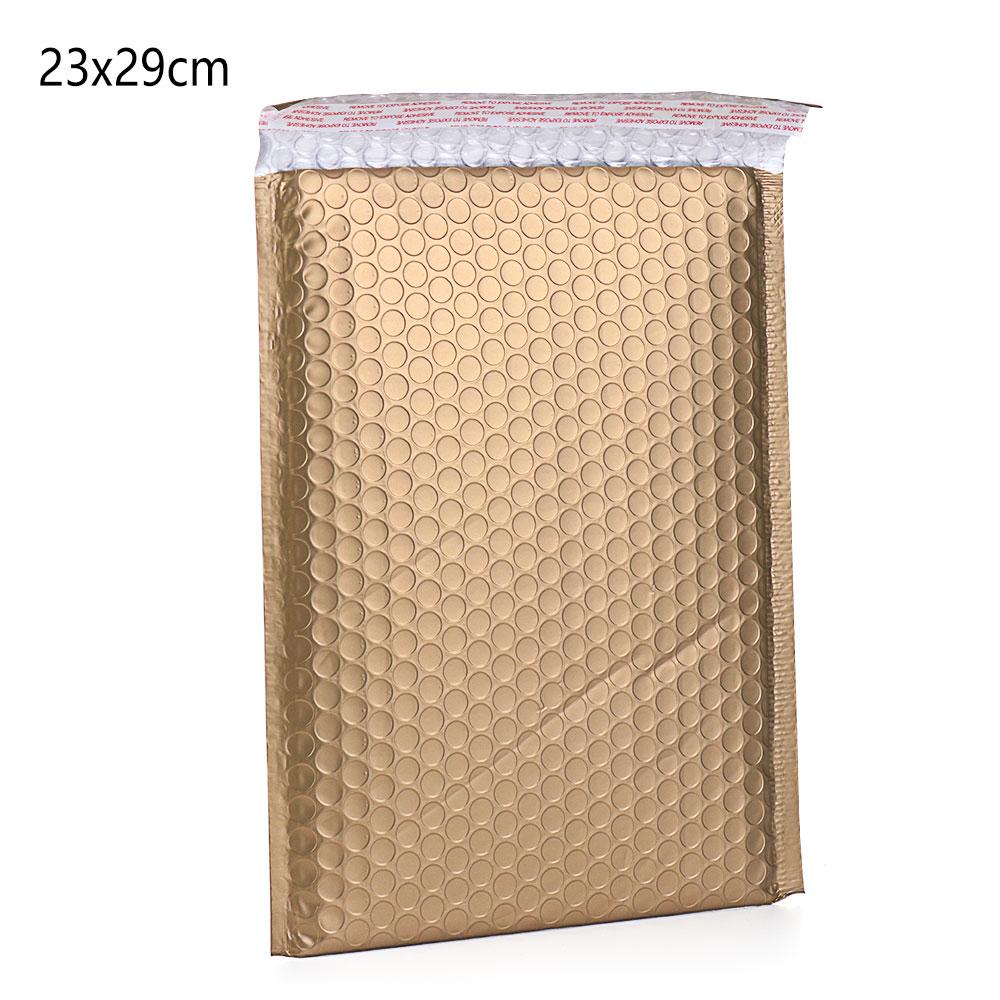 5 Pcs 4 Kleuren Bubble Envelop Foam Folie Mailing Tas Waterdicht Schokbestendig Bubble Mailer Enveloppen Voor Verpakking: 23x29cm gold