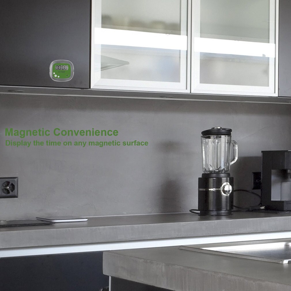LESHP-Mini pantalla LCD ABS portátil de 4 dígitos, temporizador de Cuenta regresiva magnético Digital para cocina, con memoria para temporizador