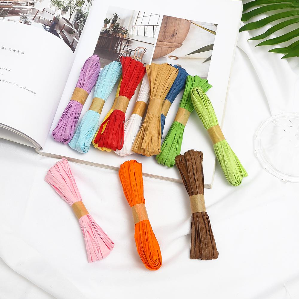 10m 12 Colors Natural Raffia Rope DIY Raffia Grass... – Grandado