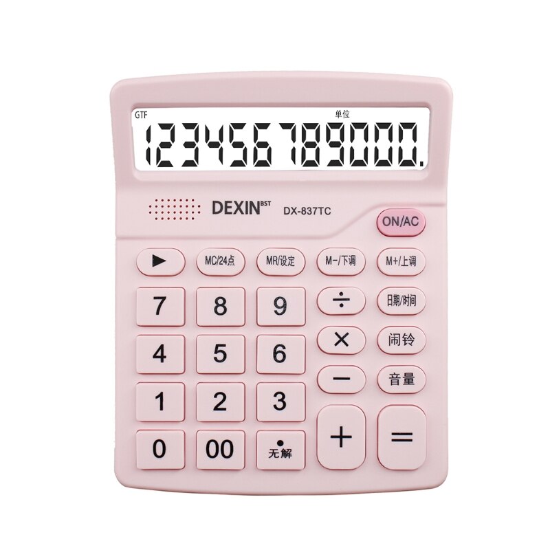 12 Digit Desktop Electronic Calculator with Battery + Solar Dual Power Source T84D