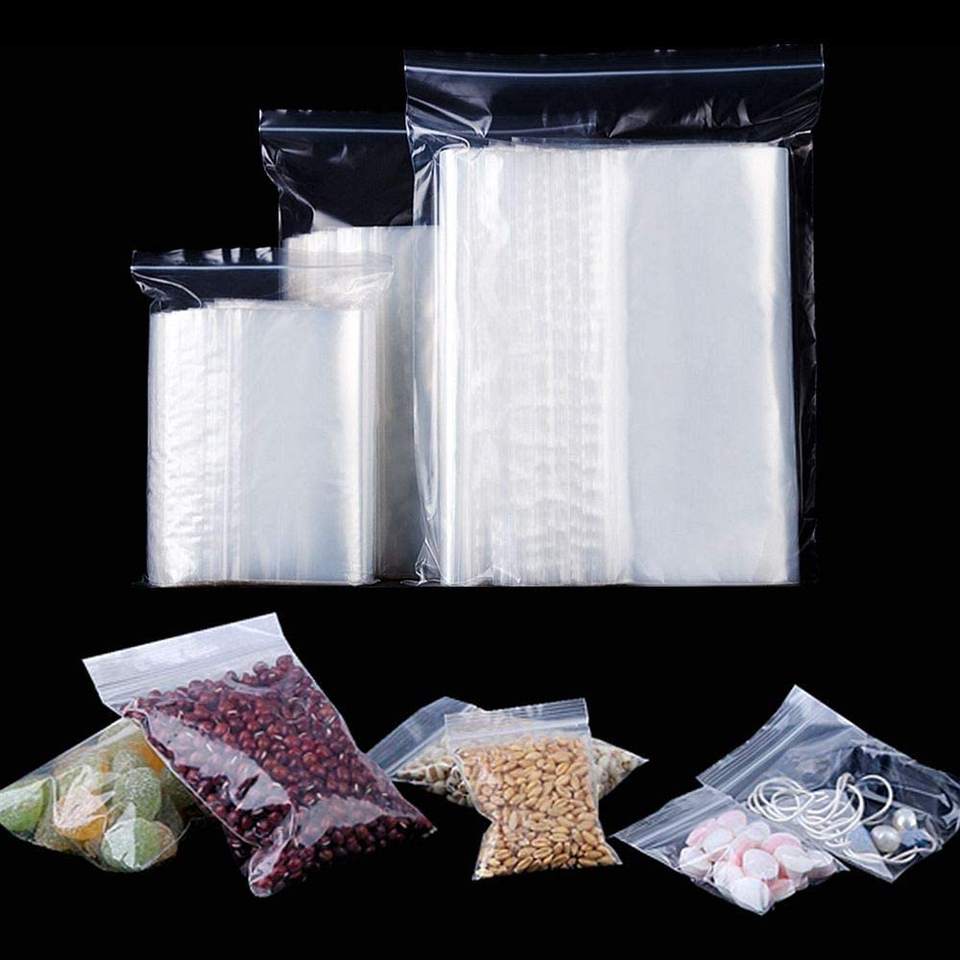 Thicken Zipper Sealed Bags Clear Plastic Storage Bag for Small Jewelry Food Packing Reclosable Zippers Sealing Pouch