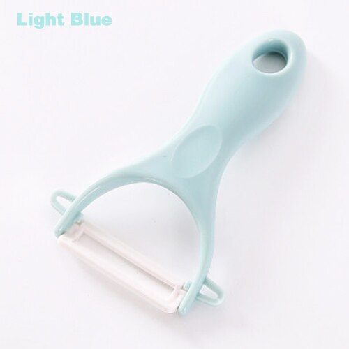 Keuken dunschillers keramische aardappel komkommer wortel rasp julienne dunschiller groenten fruit dunschiller dubbele schaaf keukengadgets: Lichtblauw