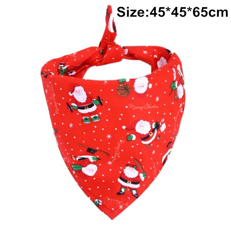 Christmas Pet Dog Triangle Bandanas Xmas Large Dog Scarf Collar Neckerchief Puppy Dogs Pet Bow Ties Slobber Towel Clothes: A 03