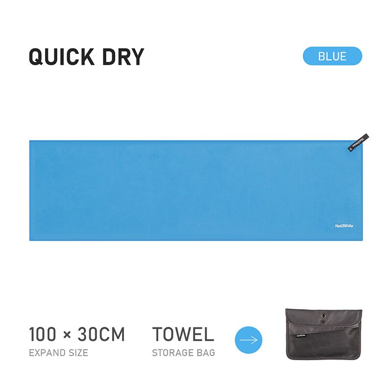 Naturehike – serviette de bain en microfibre ultralégère à séchage rapide, Portable, sport antibactérien, Camping, natation, Fitness, 1 pièces: S Blue