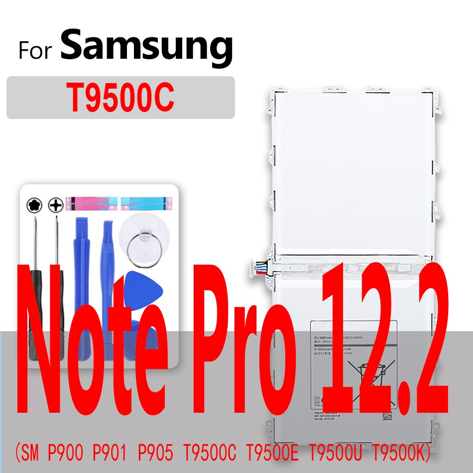 Tablet Battery For Samsung GALAXY Note 8.0 10.1 12.2 Pro/Tab A 7.0 9.7/S S2 S3 8.4 10.5 Edition P605 P607 T520 N8020 T700 T801: T9500C