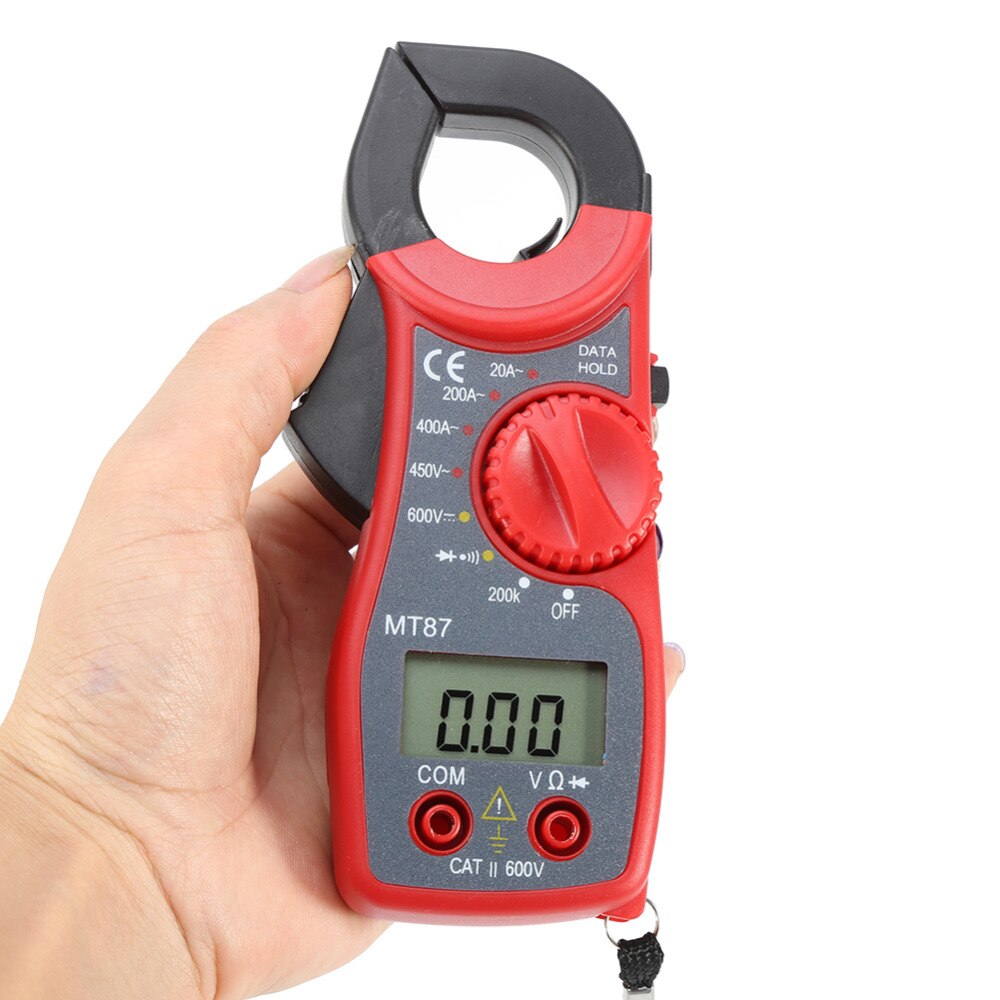 MT87 Multimeter Digital LCD 400A AC/DC Clamp Meter Current Clamp Pincers Tester Meter Ohm Current Voltage Tester Tools