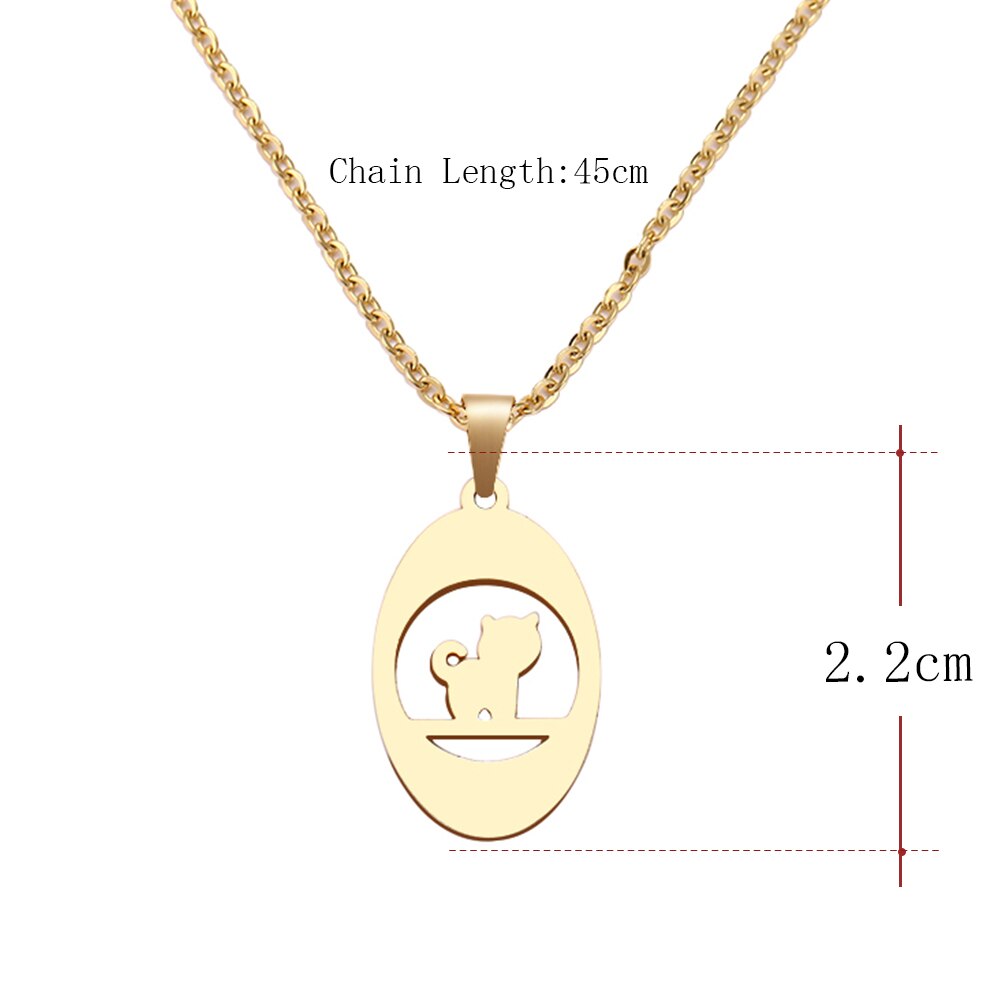 Dotifi Rvs Ketting Voor Vrouwen Man Denken Kat Hanger Choker Ketting Engagement Sieraden