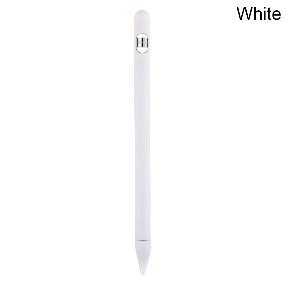 Lápiz de silicona suave de colores para Apple, funda protectora para iPad y tableta: white