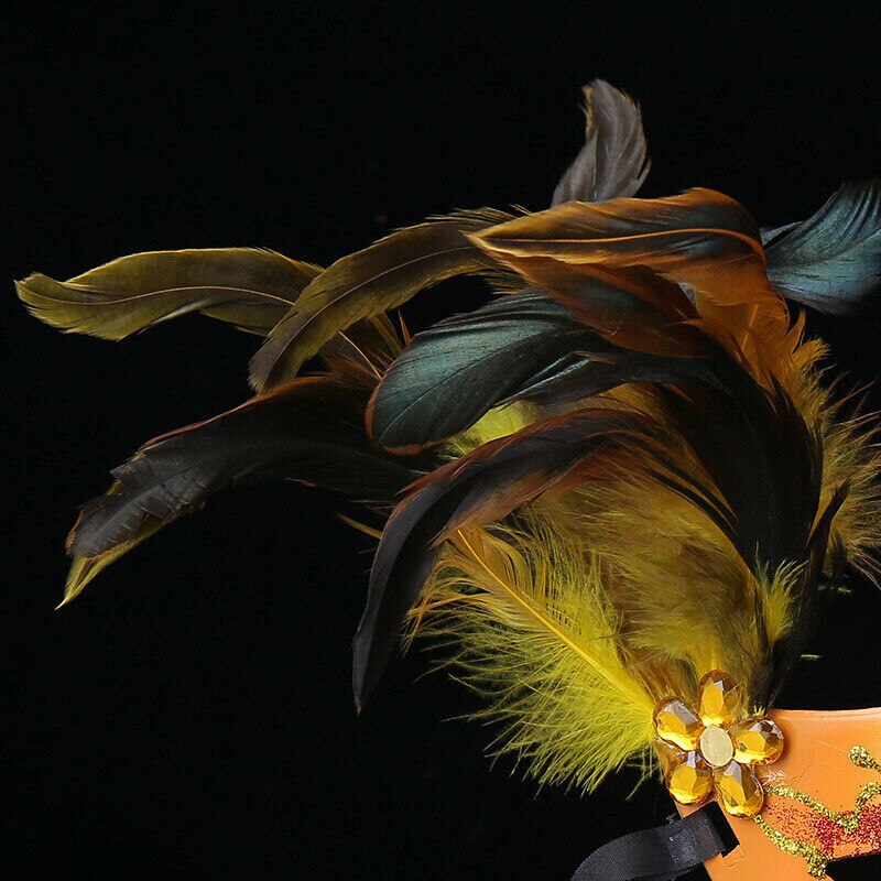 FAROOT Masquerade Ball feather Mask Halloween Costume Birthday Graduation Prom Party Lady Plastics Ball MASK