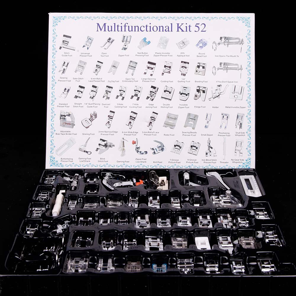 16/32/35/42/45/52/62 Brother Singer Janome Darning Sewing Machine Presser Foot Feet Domestic Braiding Blind Stitch Accessories