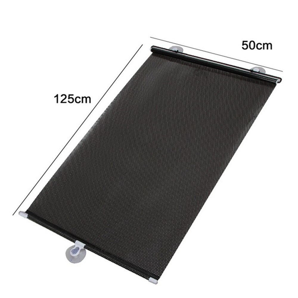Parasol para coche, cortina lateral trasera, ventana delantera/trasera, bloqueo solar, parpadea, cubierta negra, ventosa, accesorios universales para coche