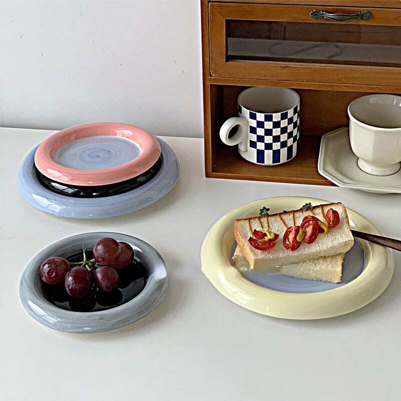 Korealainen ins style retro söpö karhukulho jälkiruokalautanen keraaminen kulho aamiaiskulho keraaminen kulho vintage kulho kaurajogurttisalaattiruoka
