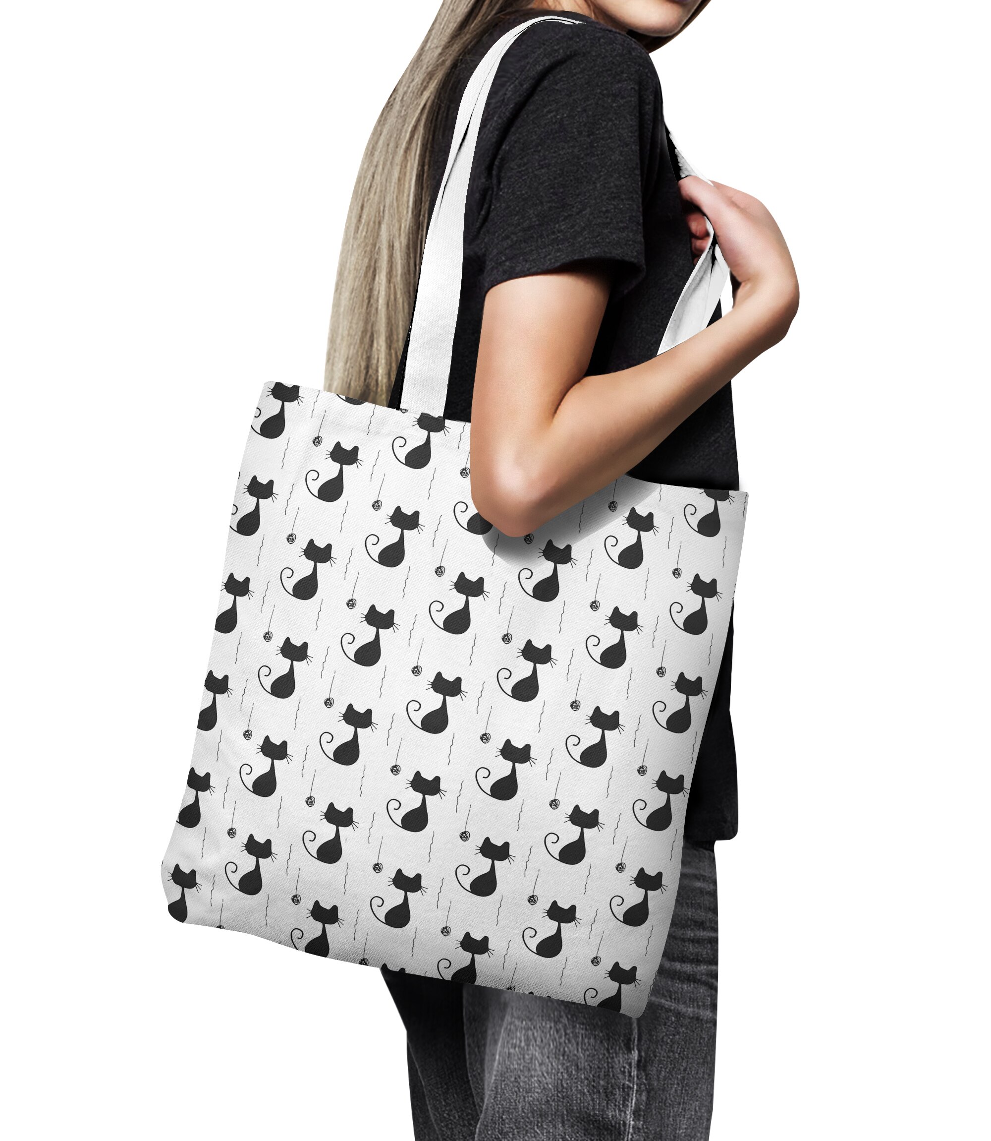 Mode Vrouwen Canvas Handtas Dier Schattig Meisje Boodschappentas Schedel Leuke Casual Schoudertas Grote Capaciteit Tote Bag Herbruikbare Tas