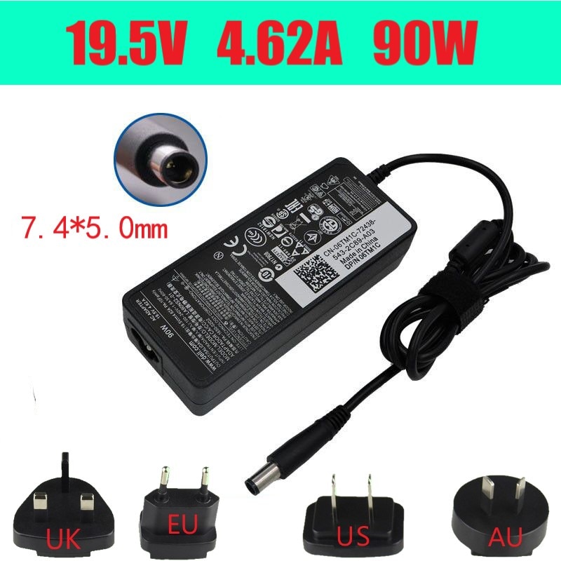 1Pc Voor Dell Laptop Adapter 90W 19.5V 4.62A Notebook Power Adapters Ac Naar Dc 1.5M replacemant Ac Laptop Adapter Compatibel