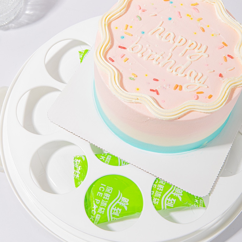 Jo life 1 set genomskinlig tårtlåda plast bröllopstårta förpackningsunderlag klara lådor cupcake muffin kupolhållare