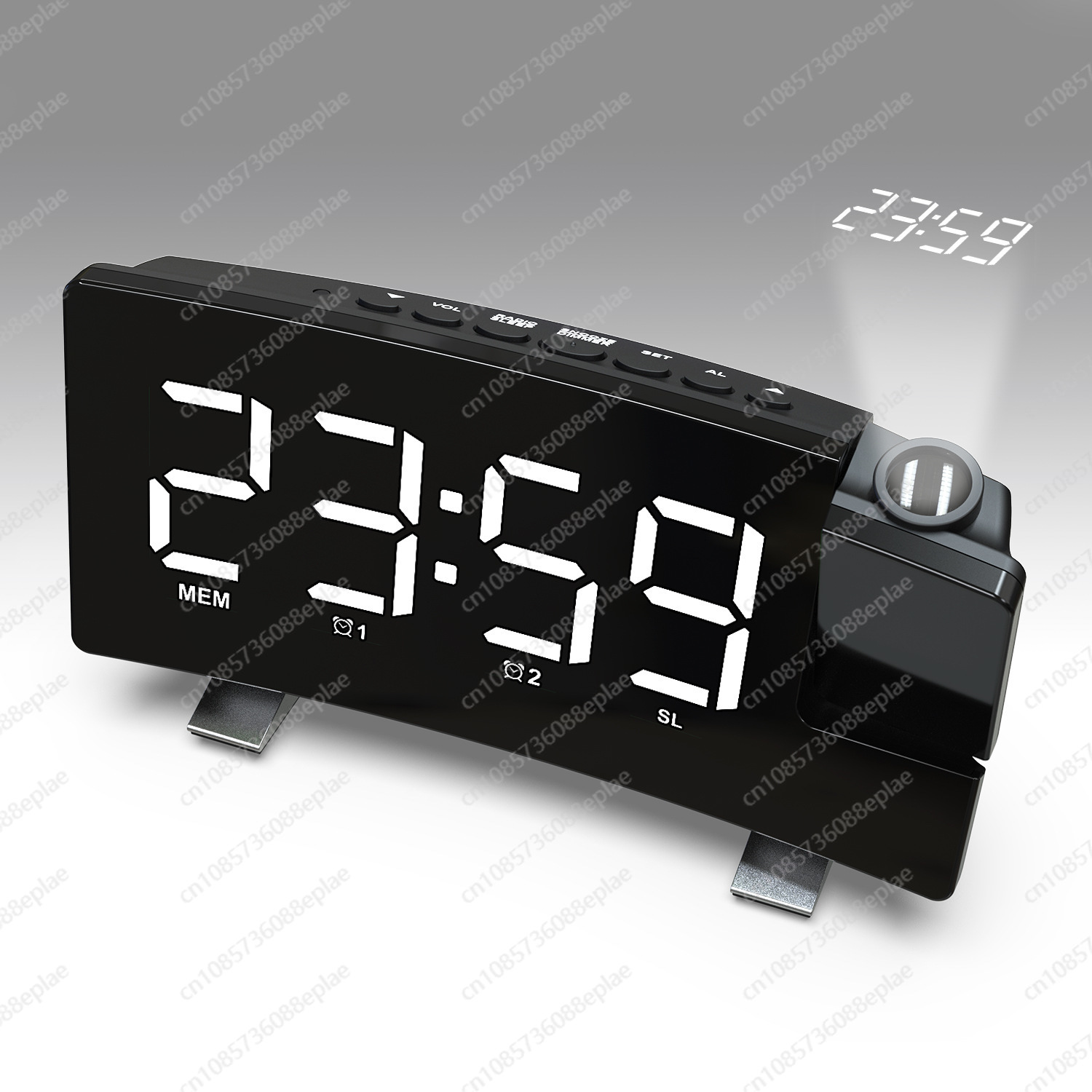 Alarm Clock Projection LED Display Electronic Digital Desk Alarm Clock Sleep Timer