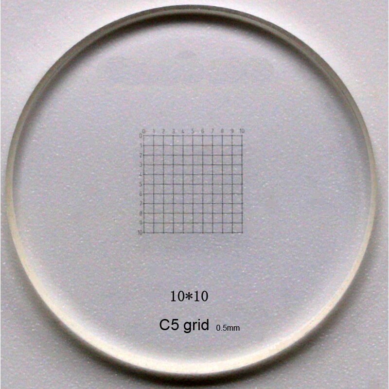 C5 DIV=0.5MM Microscope Stage Micrometer Glass Slide Scale Measuring Micrometer Calibration