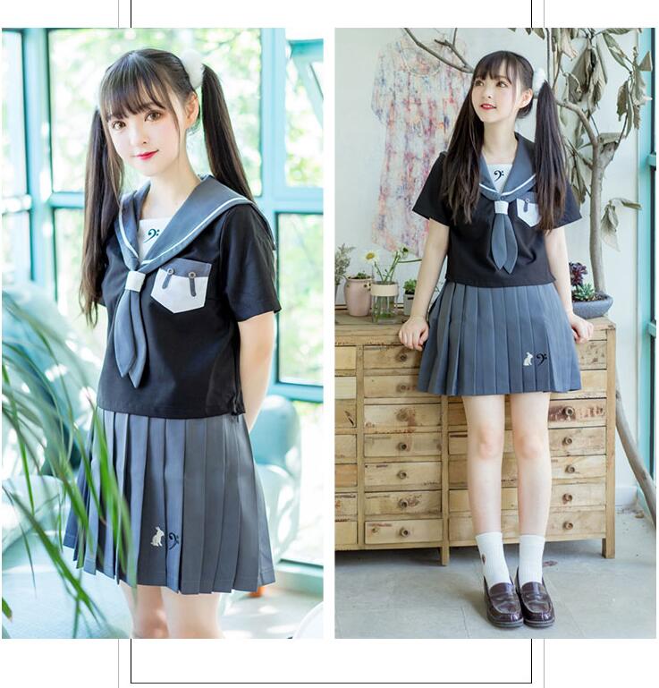 School Uniforms Girls JK Uniform Shirts Skirts Suit Student High School Japanese Preppy Sailor Suit jkx111