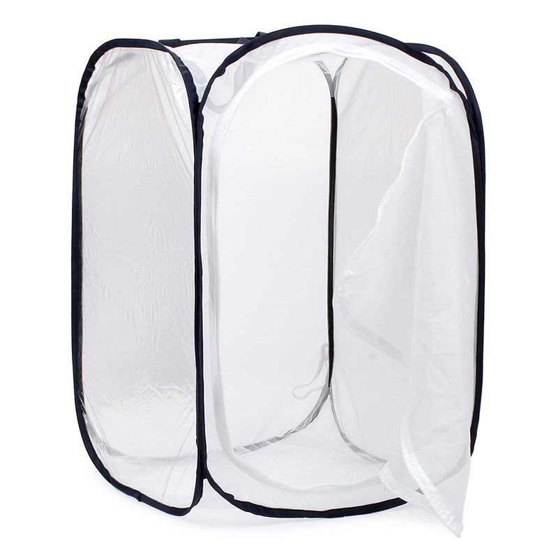 Terrarium à Cage chaude pour insectes et papillons, hauteur 23.6 pouces (blanc + noir)