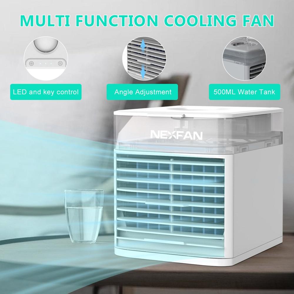 Mini enfriador de aire multifuncional, ventilador de refrigeración de agua portátil para la oficina o el hogar, multifunción