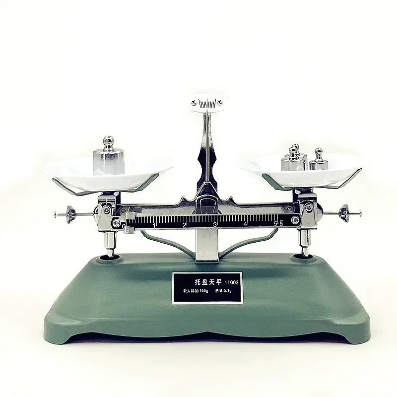 Top-pan Balance Students Teaching Lab Mechanical Table Balance Pharmaceuticals Scale Weights Tweezer For Free Max. 100 g (0.1 g)