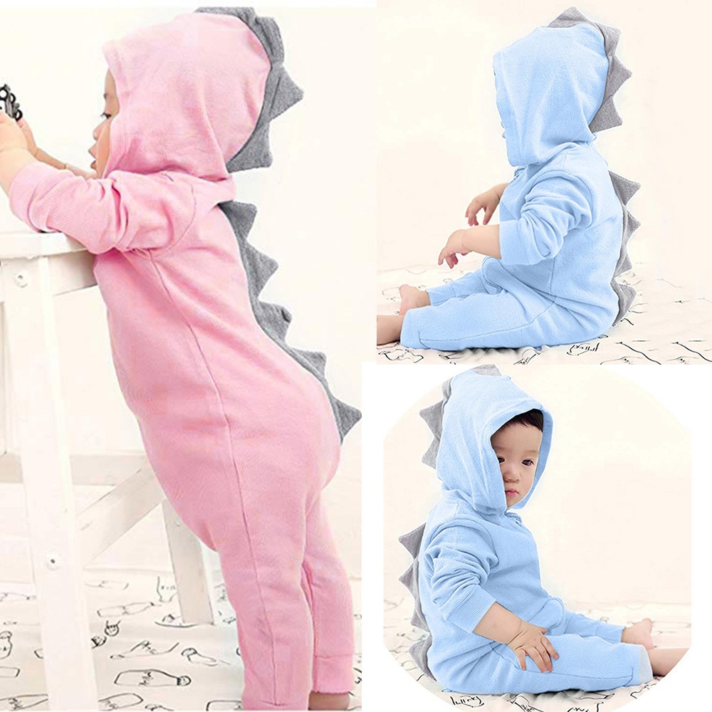 Vêtements pour bébés, combinaison modèle modèle vêtements décontractés, barboteuse dinosaure, à capuche, pour garçons et filles, combinaison animaux mignonne