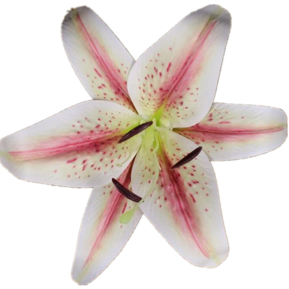 12 Uds Real toque de Azucena cabezas de flores 20cm PU Lily flor 8 colores