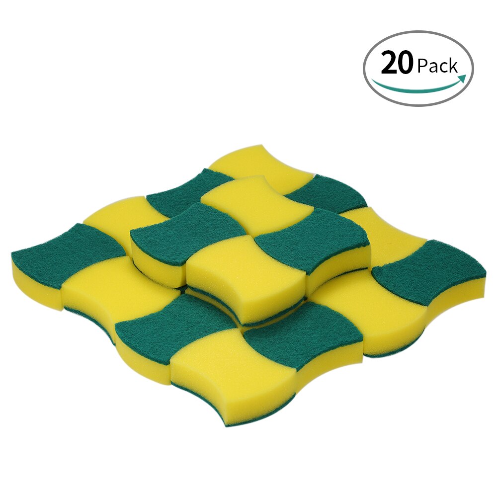 20 Pack Multi-Use Scrub Sponge Extra Thin Magic Cleaning Sponges Scouring Eraser Sponge For Kitchen Bathroom Furniture