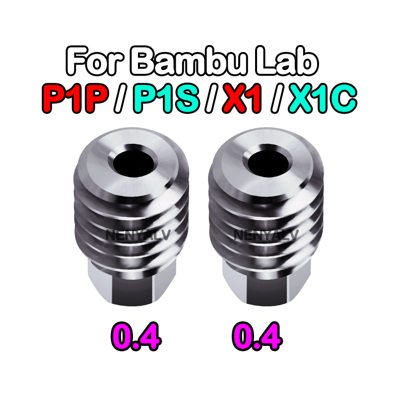 Aggiornamento Bambu Lab P1P/P1S Ottone temprato Ugello di rame 0.2/0.4/0.6/0.8mm Hotend in metallo con ventola di raffreddamento per stampante 3D X1/X1C: Natural Factors