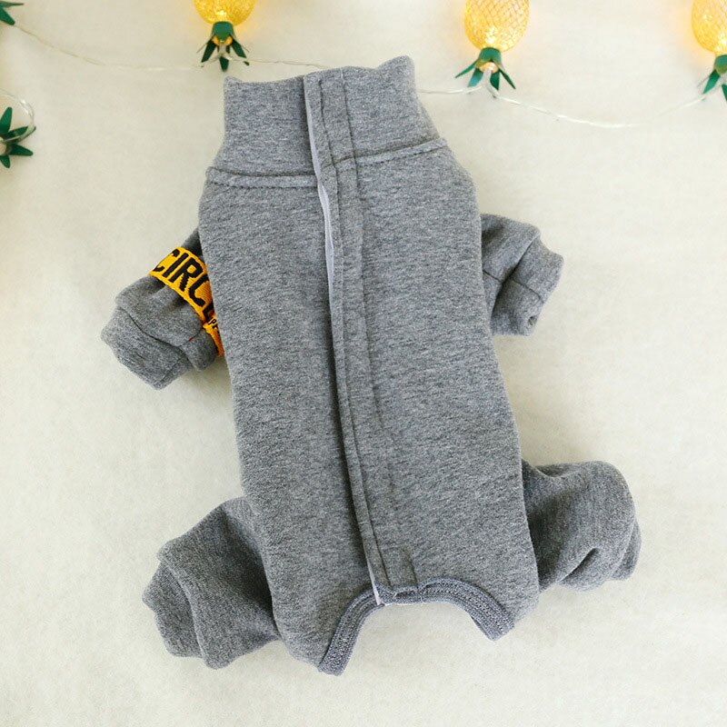 Winter Hund Overall für Hunde Yorkshire Terrier Shih Tzu Overalls Welpen Haustier Kleidung Pyjamas Kleidung combinaison pantalon femme: Gray / XL