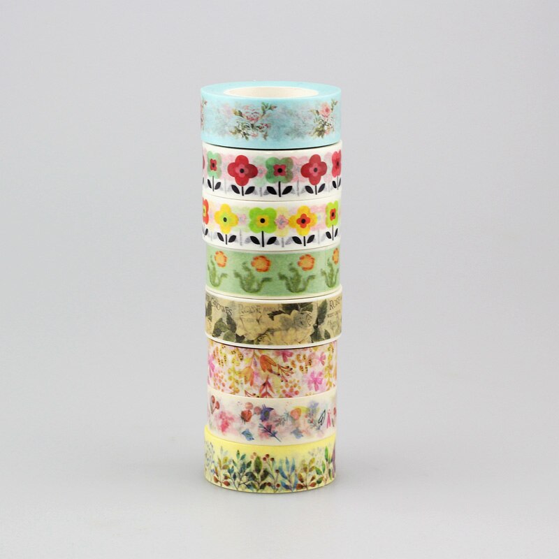 1Pc Flowers set 10m scrapbooking Japanese washi tape adhesive tape,Masking Tape decoration,DIY Sticky Paper Tape Photo Album