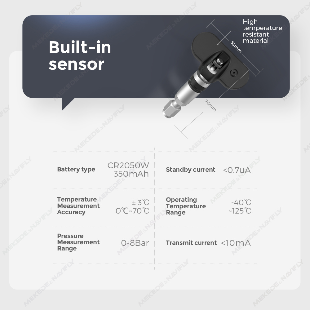 Duduauto dudu 7 Android-navigationssystem mit reifendruckkontrollsystem (tpms) und 4 sensoren, alarmanlage, usb- und Android-schnittstelle