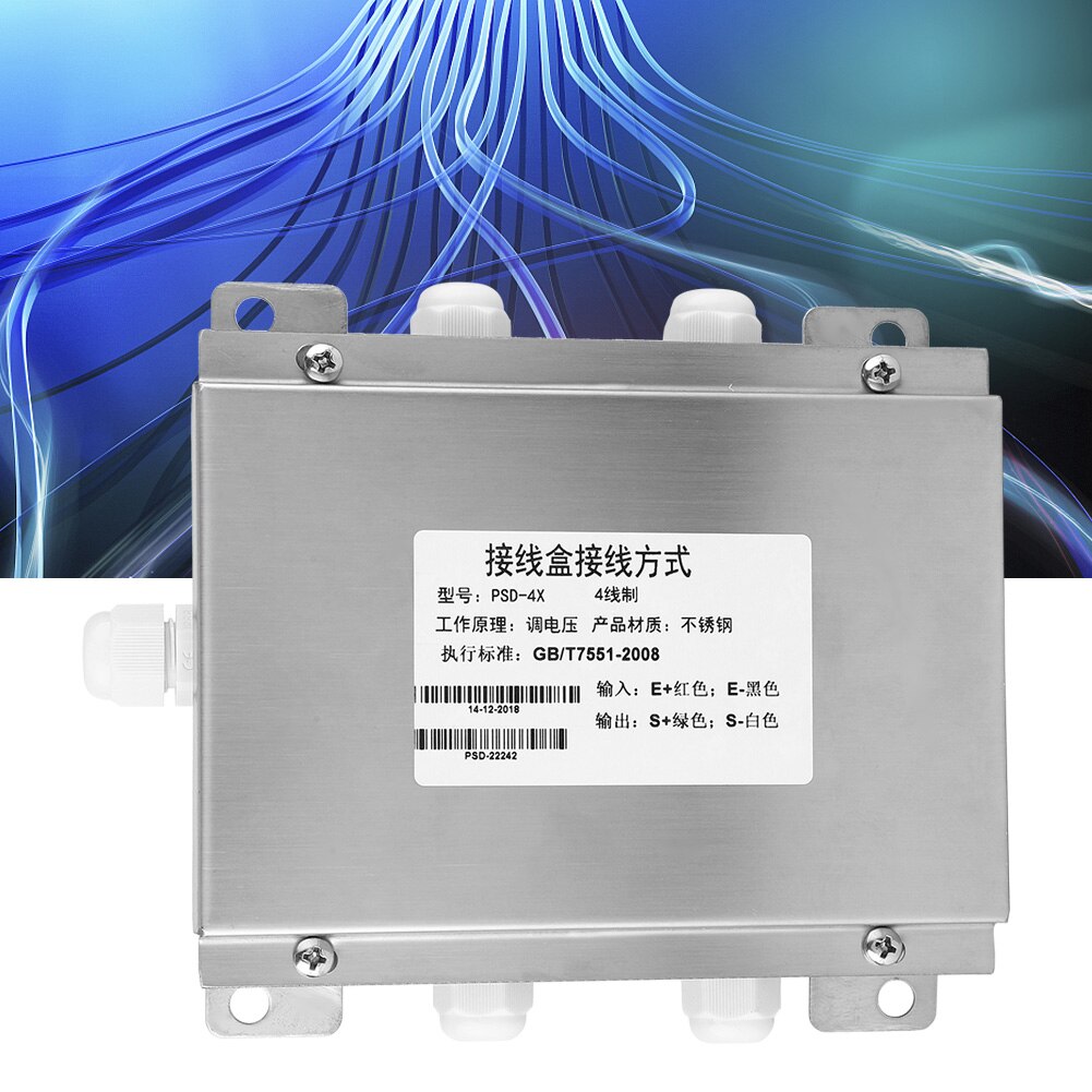 1Pcs Stainless Steel Junction Box Weighing Sensor 4 Wire Analog Digital Junction Box Four-Wire Junction Box