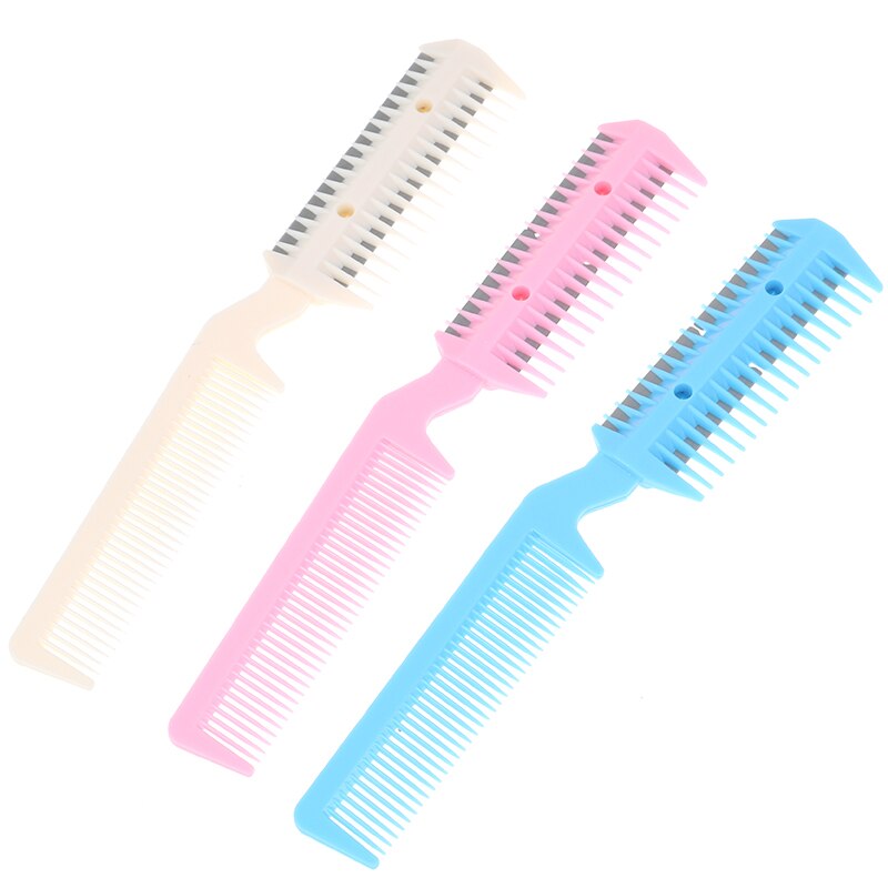Coupe-cheveux coupe rasoir peigne Combo étalonnage lame rasoir style coupe de cheveux décapant unisexe tondeuse manuelle: Random