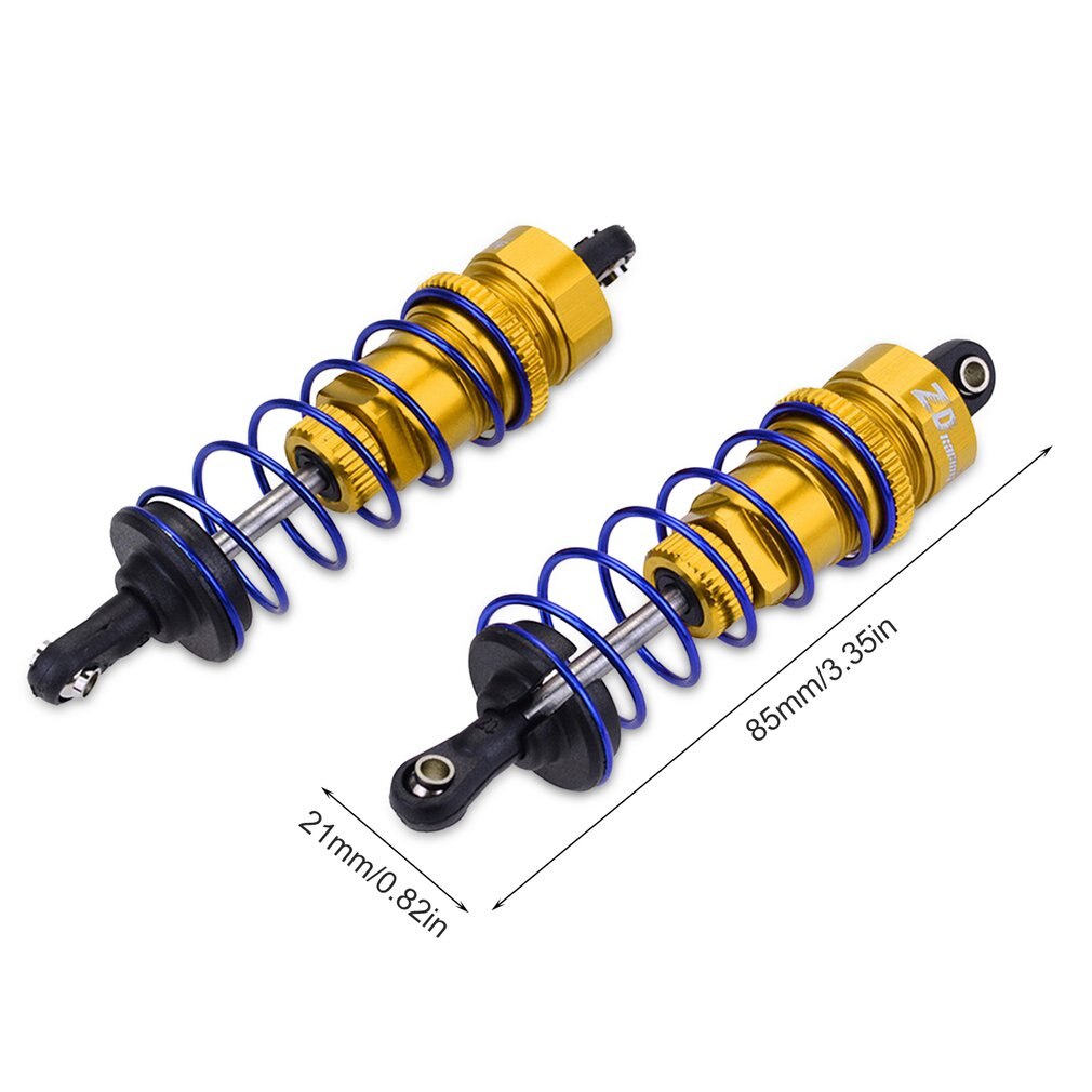 2PCS 92MM RC Alloy Front Oil Filled Shock Absorber Adjustable for ZD Racing 7358 1/10 RC Car Buggy Truggy Truck