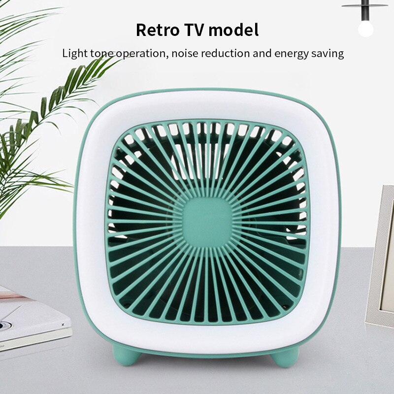 Air Cooler Fan Mini Desktop Air Conditioner Mini USB 360° Water Cooling Fan Humidifier Purifier Multifunction Summer