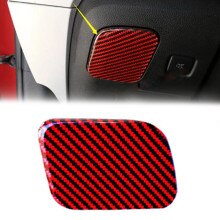 Knop Decor Decoratieve Stickers Carbon Fiber Cover Frame Red