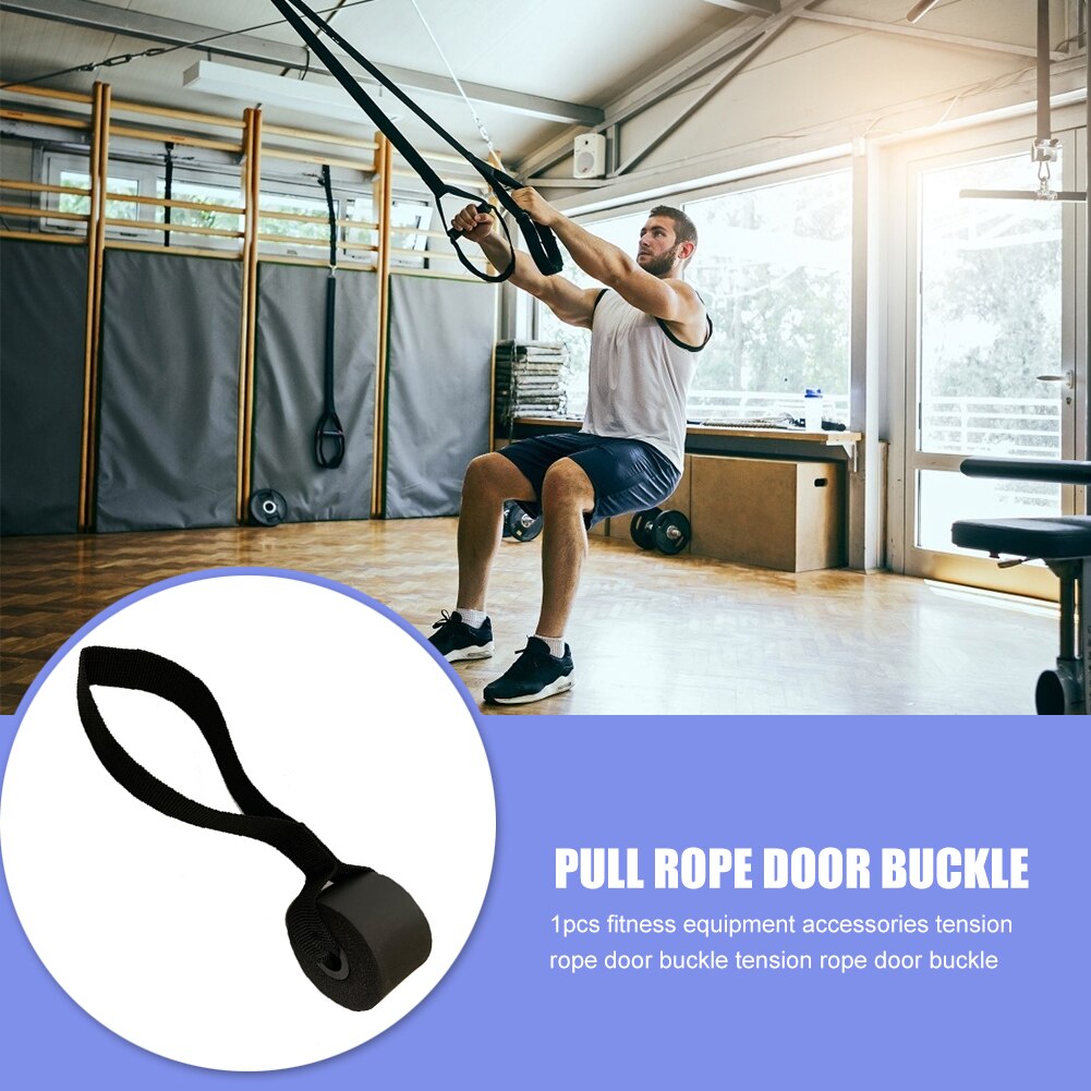 Zwart Spanning Touw Deur Gesp Druk Weerstand Oefening Elastische Weerstand Band Deur Anker Houder Sport Fitness Apparatuur