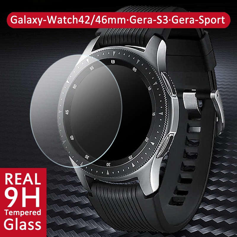 Hærdet glas skærmbeskytter til samsung galaxy watch 46mm 42mm beskyttende skærmbeskyttelsesfilm til gear  s3 sportsur opgraderet