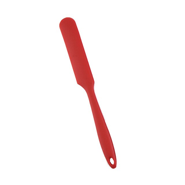 Spatule en Silicone résistant à la chaleur, antiadhésif, outil de pâtisserie, couteau à beurre, grattoir, outil de gâteau réutilisable, accessoires de cuisine: A-Red
