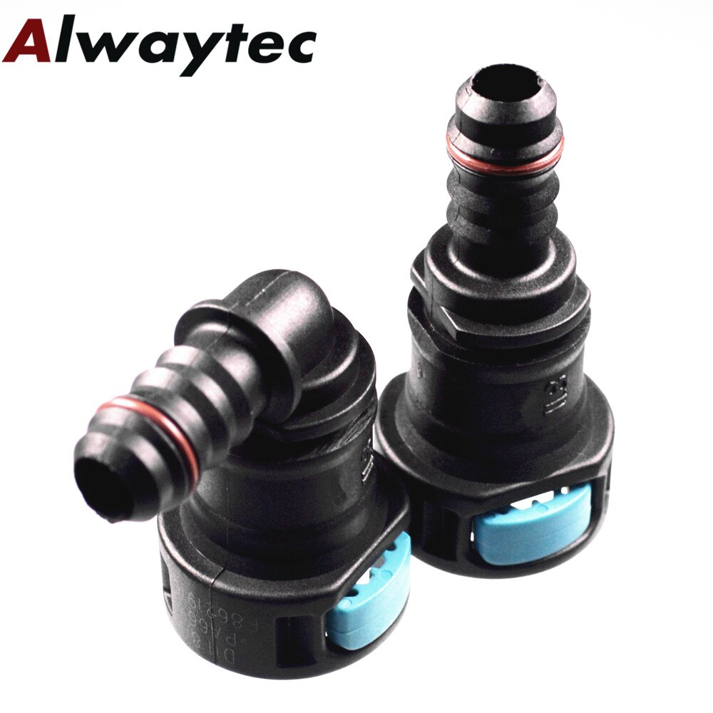 Auto parts 11.8mm SAE1/2 Large Hose Connector Fuel Line Fitting Connector Elbow Plastic Coupling