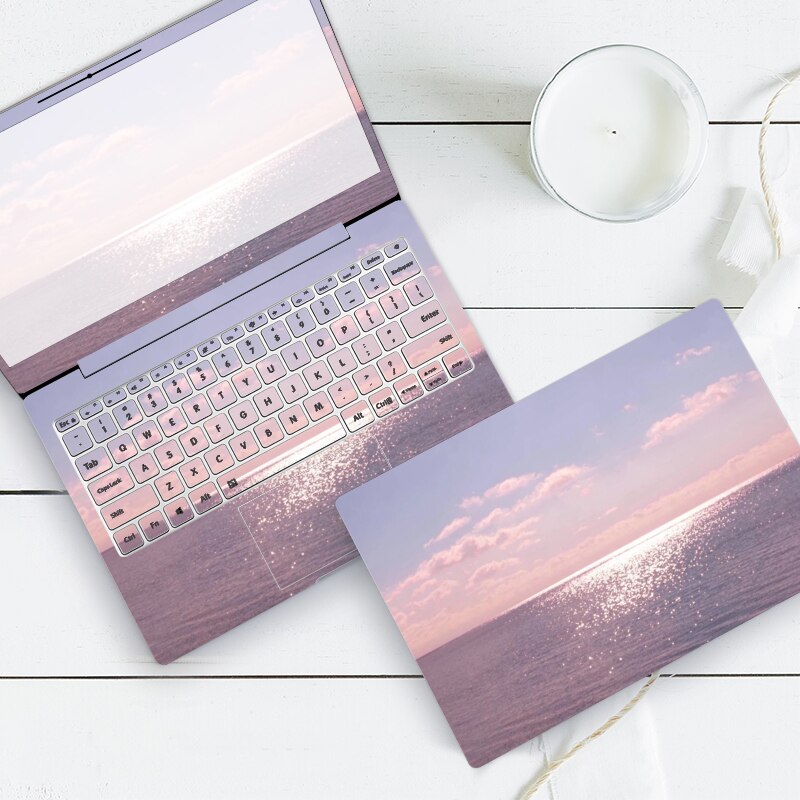 ABC ordinateur portable peau coucher de soleil océan ciel ordinateur portable autocollants décoratifs pour macbook Air xiaomi lenovo hp15 acer vinyle autocollant clavier: ZD-190