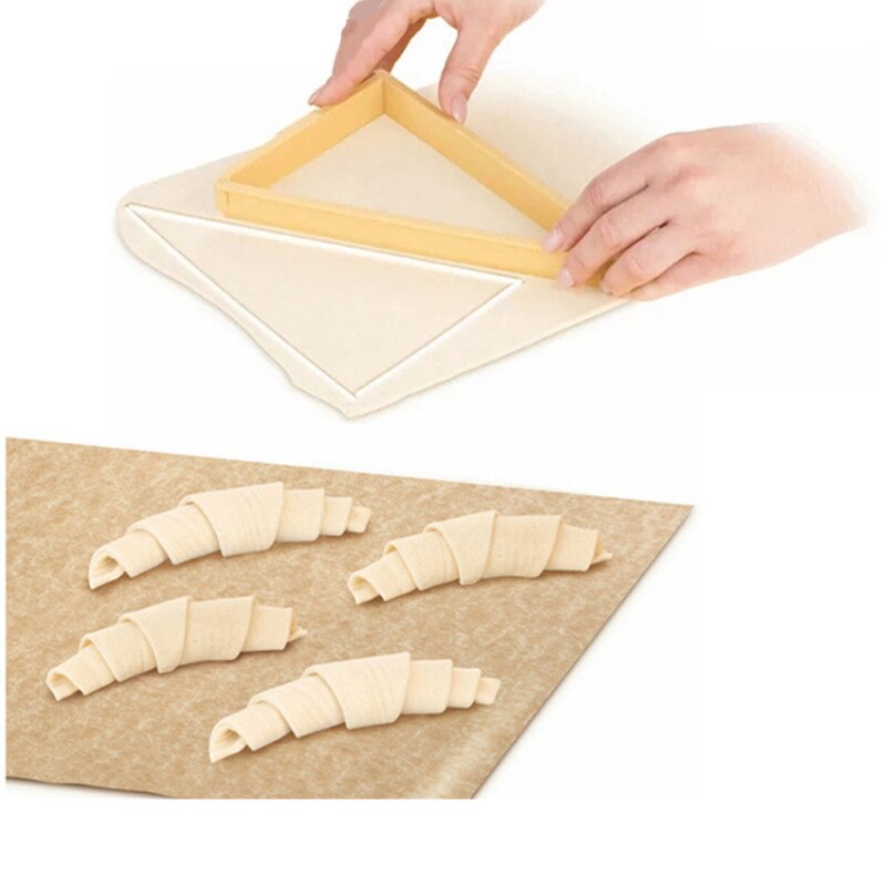 Baking Pastry Tools Plastic Croissant Cutter Mold Roll Croissant Maker Machine Bread Line Mould Dough Sheet Kitchen Accessories