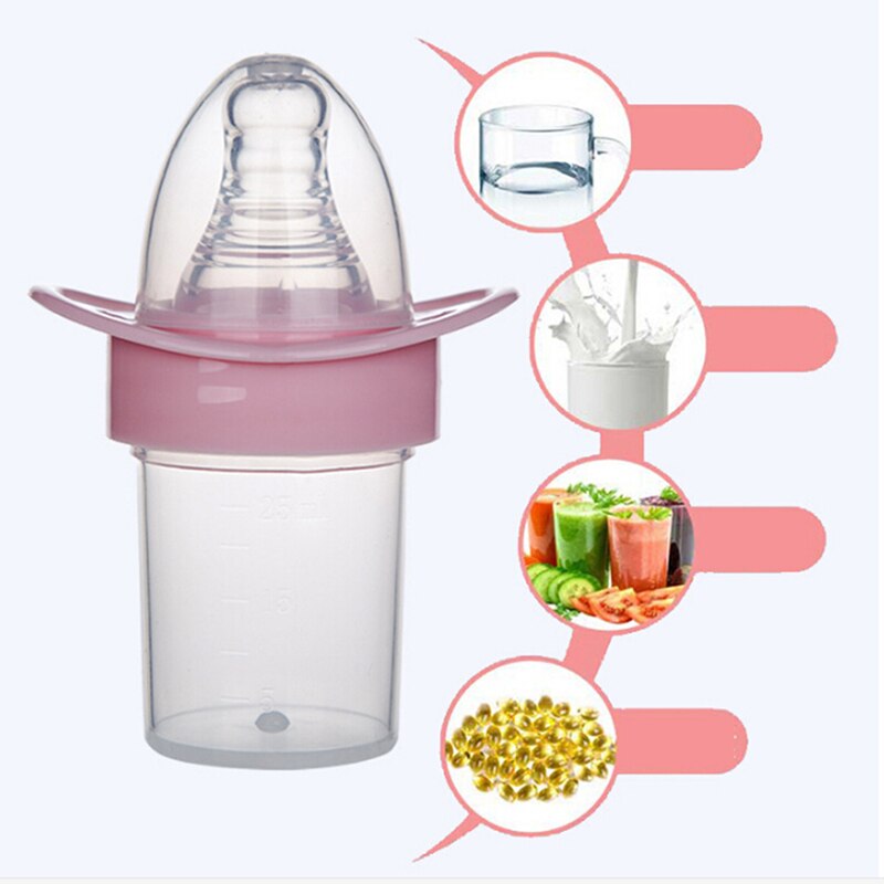 Draagbare Silicone Baby Zuigfles Melk Silicone Zuigfles Kids Water Drinken Fles Kinderen Fles