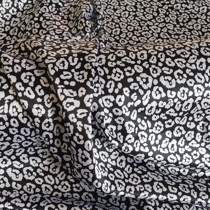 100cm*148cm Leopard Scarf Material Fabric Soft Polyester Satin