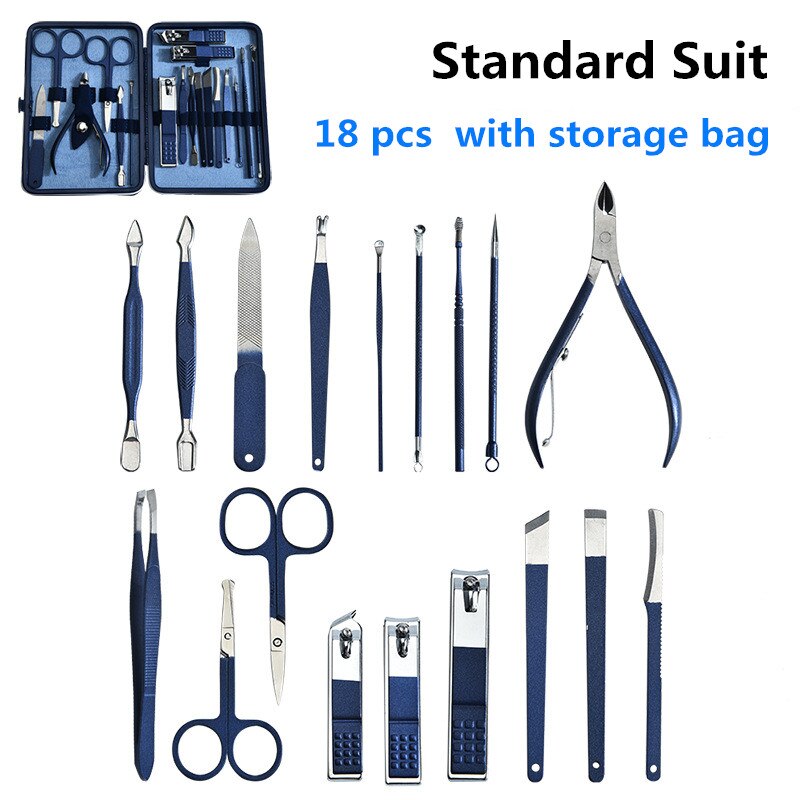 18 in 1 Manicure Set Nail foot Clippers Scissors K... Grandado