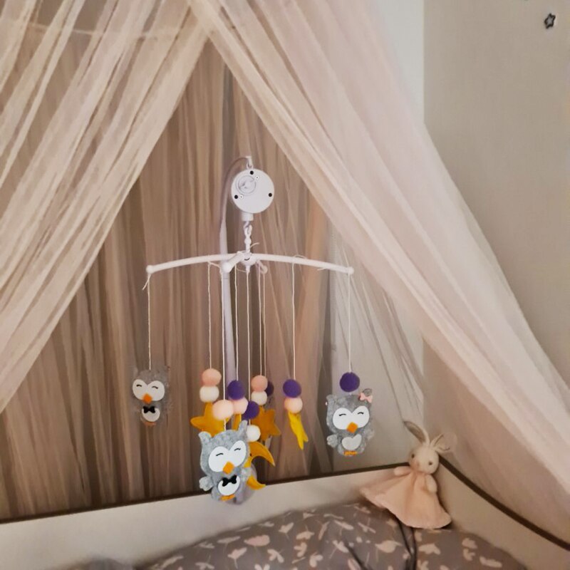 Babymobiel houder voor in de wieg, bedbel hangend speelgoed, 360 graden draaibare beugel, opwindbare muziekdoos, baby rammelaar, speelgoed, woondecoratie