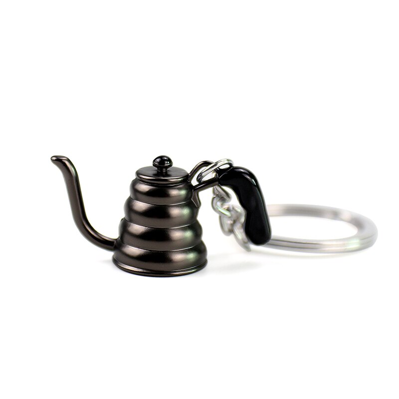 Barista Coffee Tamper Keychain Coffee Machine Handle Moka Pitcher Keyring Portable Coffeeware Espresso Accessories