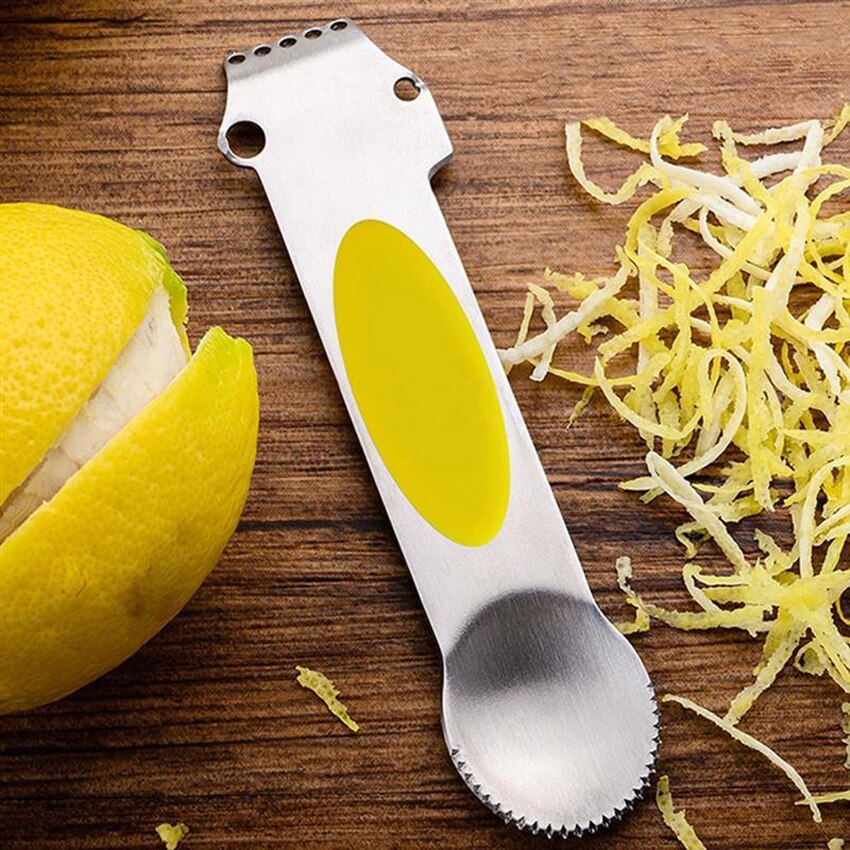 3-in-1 Stainless Steel Lemon Zester Citrus Grater Kitchen Bar Gadget Multi Stainless Steel Blade Grater Zesters Kitchen